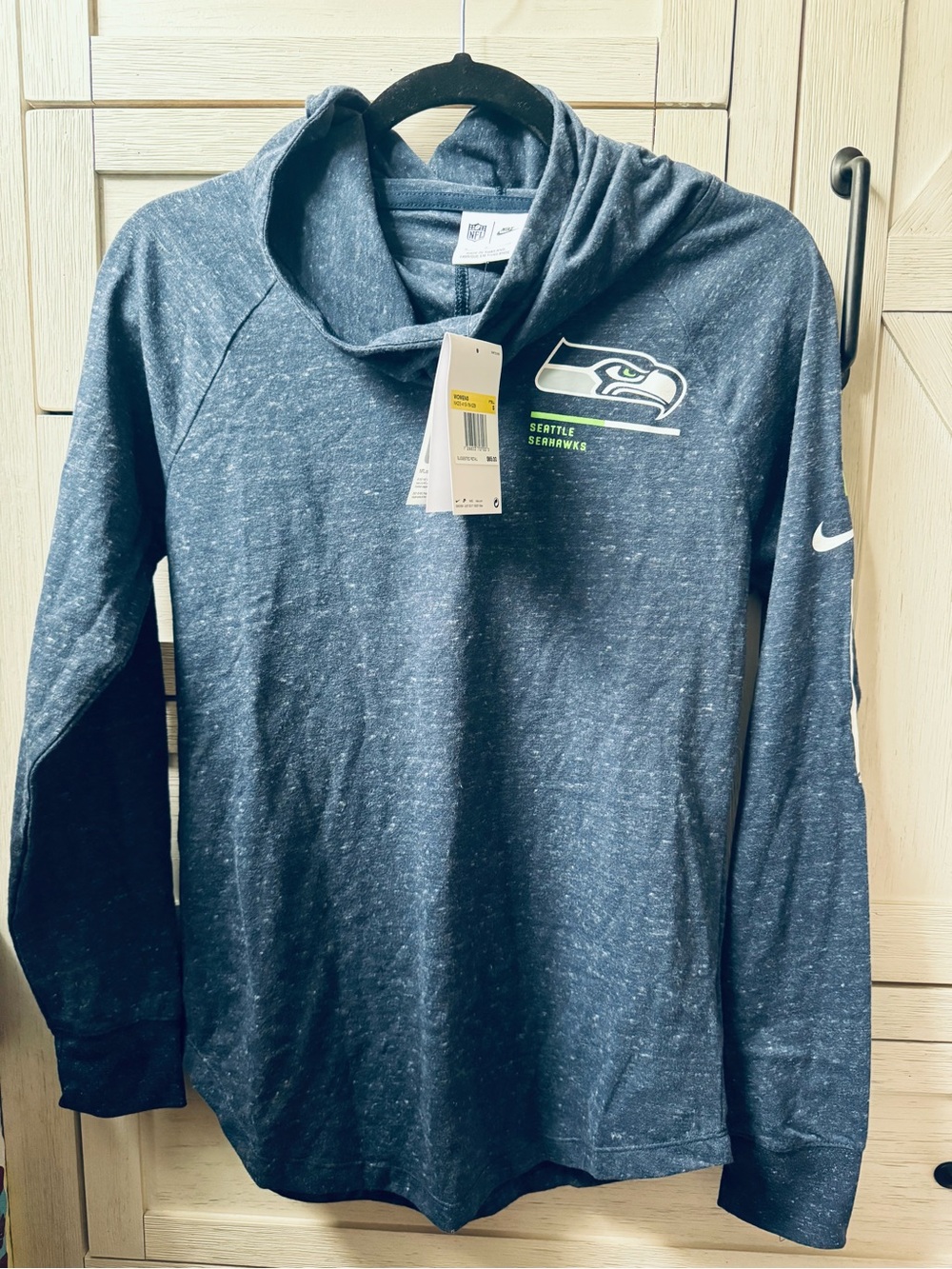 Nike Womens Seattle Seahawks Lightweight Funnel Neck Pullover